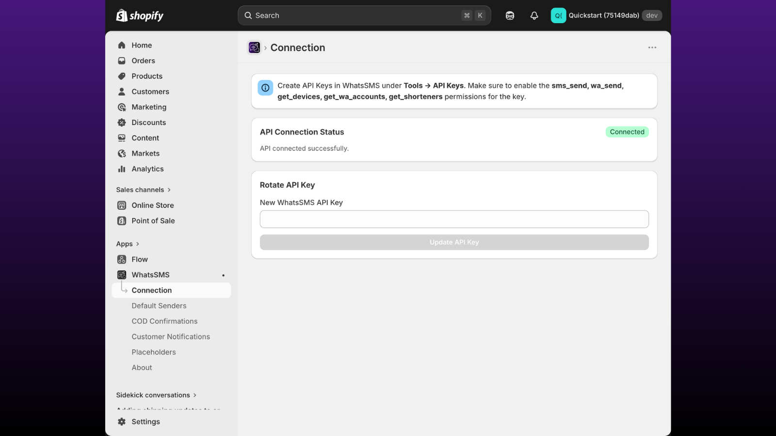Default Senders Configuration