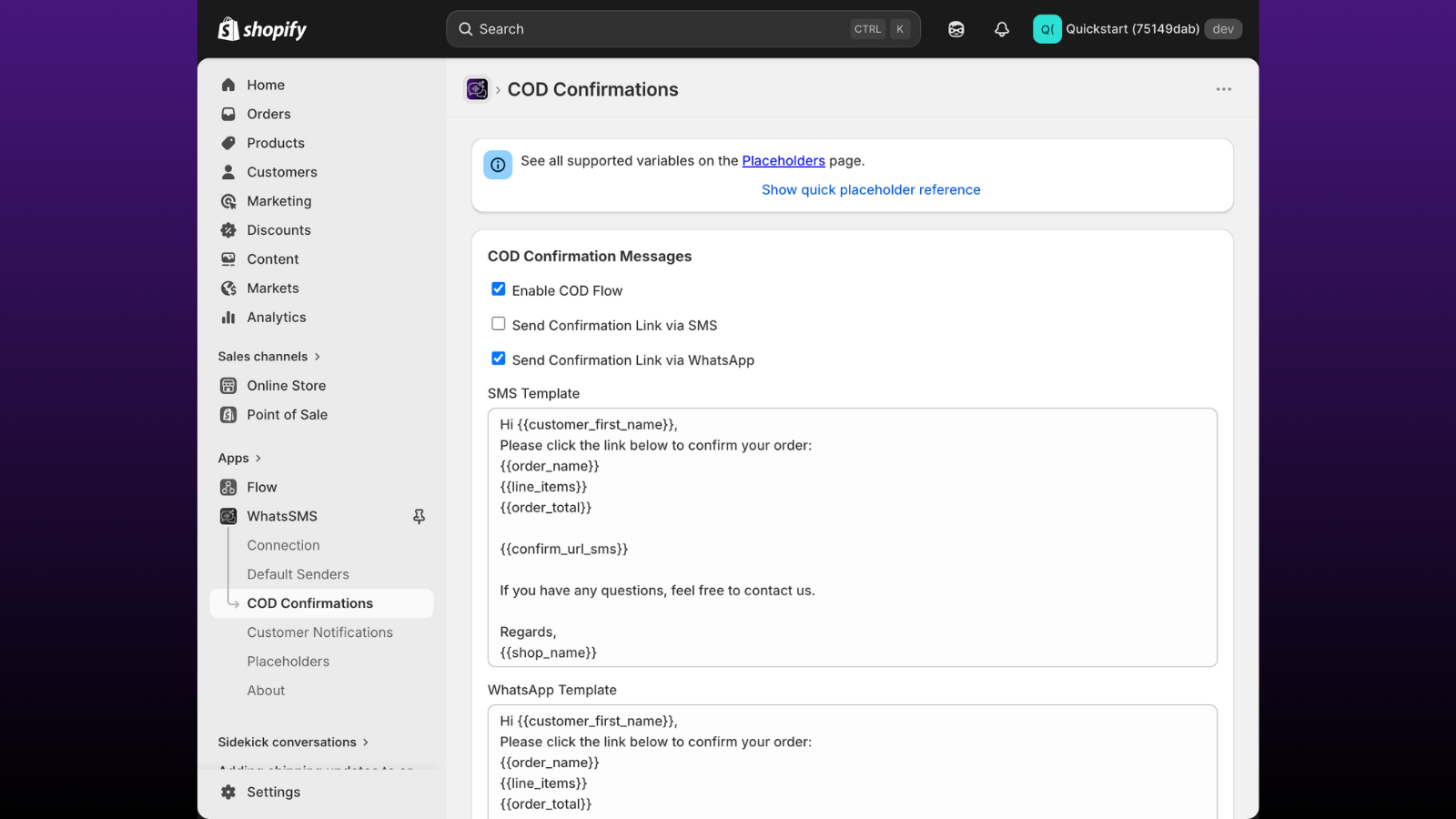 Customer Notification Rules